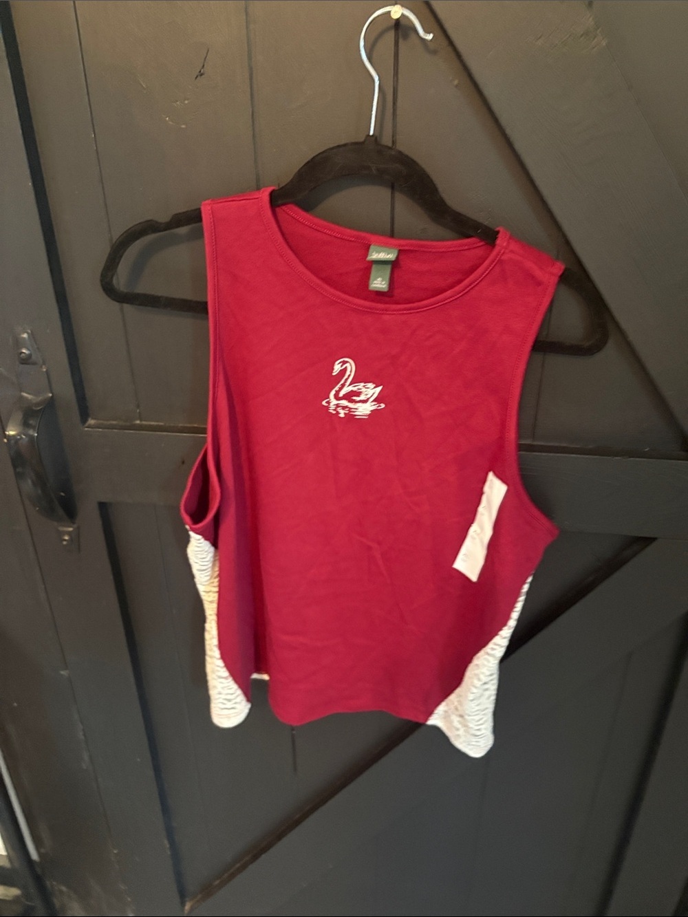 wild fable Burgundy Tank with White Side Panels